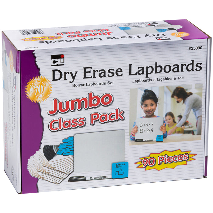 Charles Leonard CHL35090 Dry Erase Board Class Pack, 30 Each of Boards, Markers, & Erasers