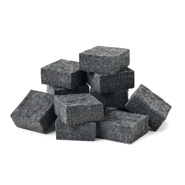 Charles Leonard CHL74520 Multi-Purpose Felt Erasers, 2" x 2", Charcoal, Pack of 12