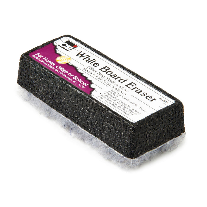 Charles Leonard CHL74535 Whiteboard Eraser, Felt/Foam, Gray & Black, 1 Eraser