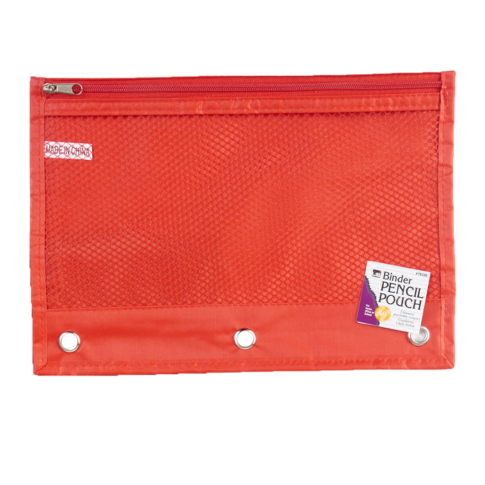 Charles Leonard CHL76330ST Pencil Pouch, Assorted Colors, 7" x 10", Set of 24