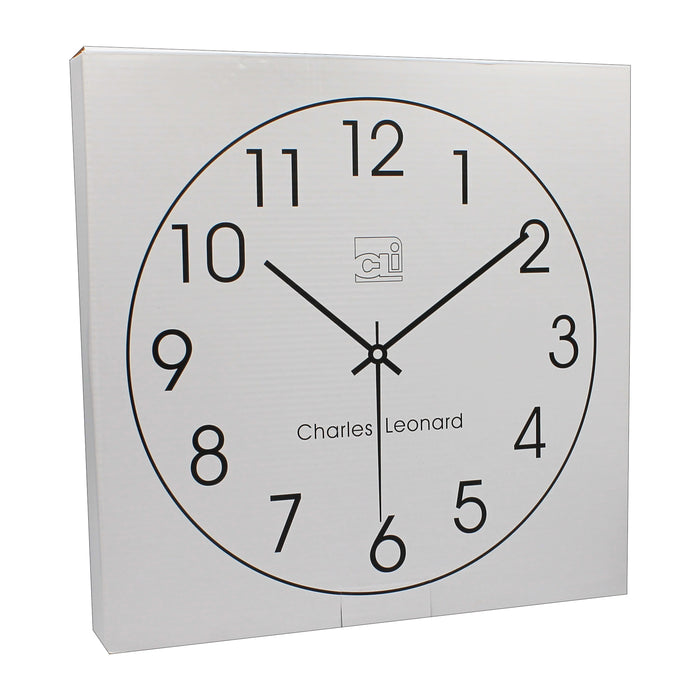 Charles Leonard CHL76820 Wall Clock, 14" Thinline Quartz