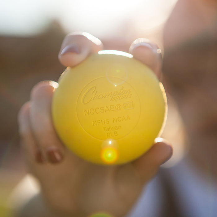 Champion Sports CHSLBY Official Size Lacrosse Balls, Yellow, Pack of 12