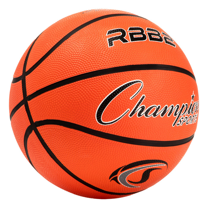 Champion Sports CHSRBB2 Junior Rubber Basketball, Orange