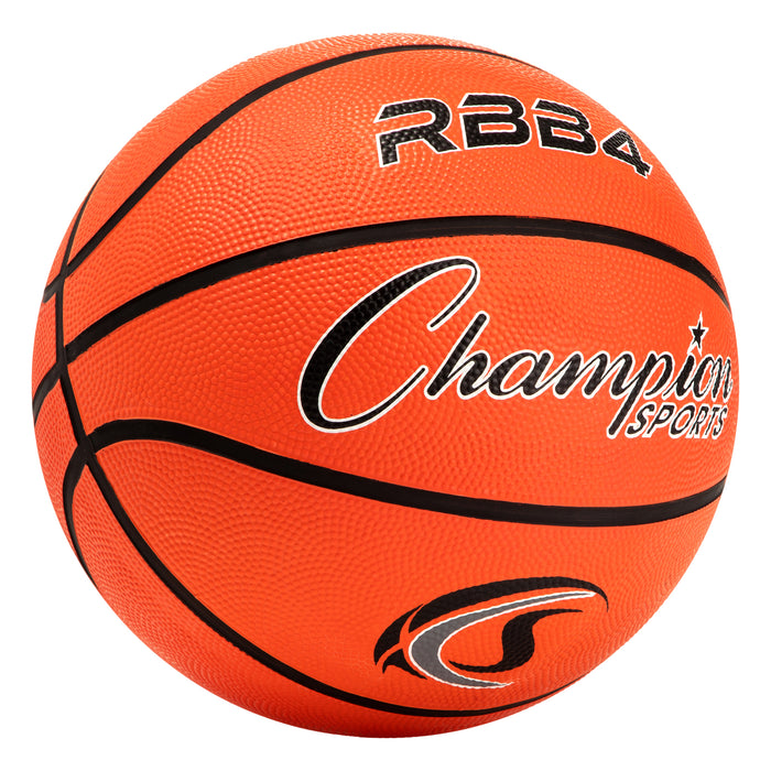 Champion Sports CHSRBB4 Intermediate Rubber Basketball, Size 6, Orange