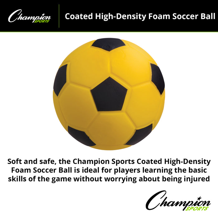 Champion Sports CHSSFC Coated High Density Foam Soccer Ball, Size 4