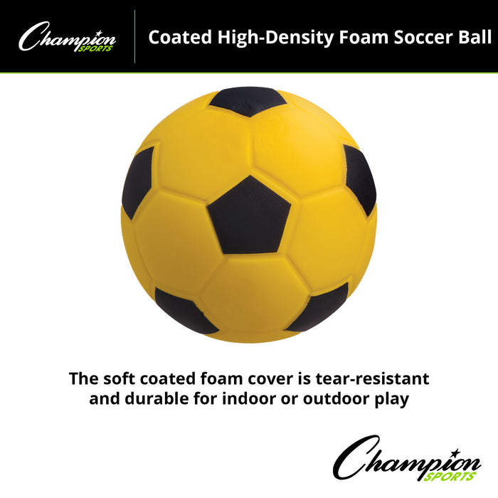 Champion Sports CHSSFC Coated High Density Foam Soccer Ball, Size 4