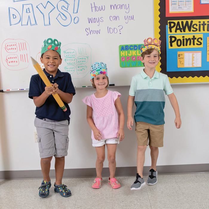 Creativity Street CK-4670 100 Days of School Paper Crowns, 4.5" x 24.75", 25 Pieces