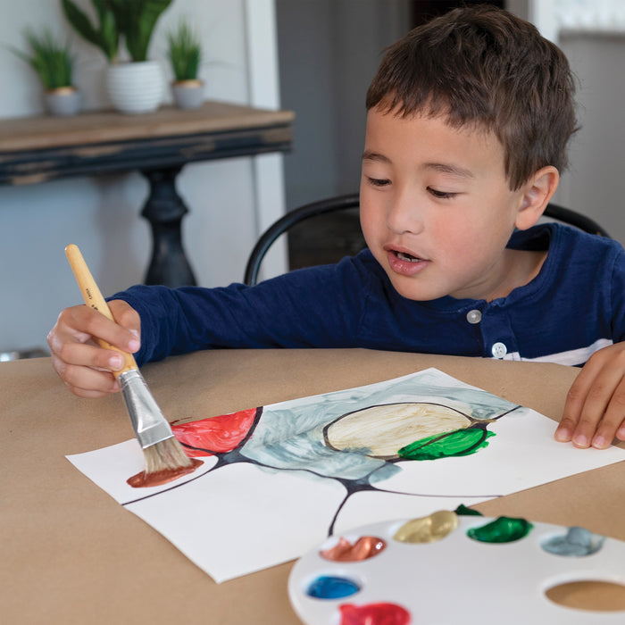 Creativity Street CK-5172 Beginner Paint Brushes, Preschool Brush Set, 6" to 8" long, 24 Brushes