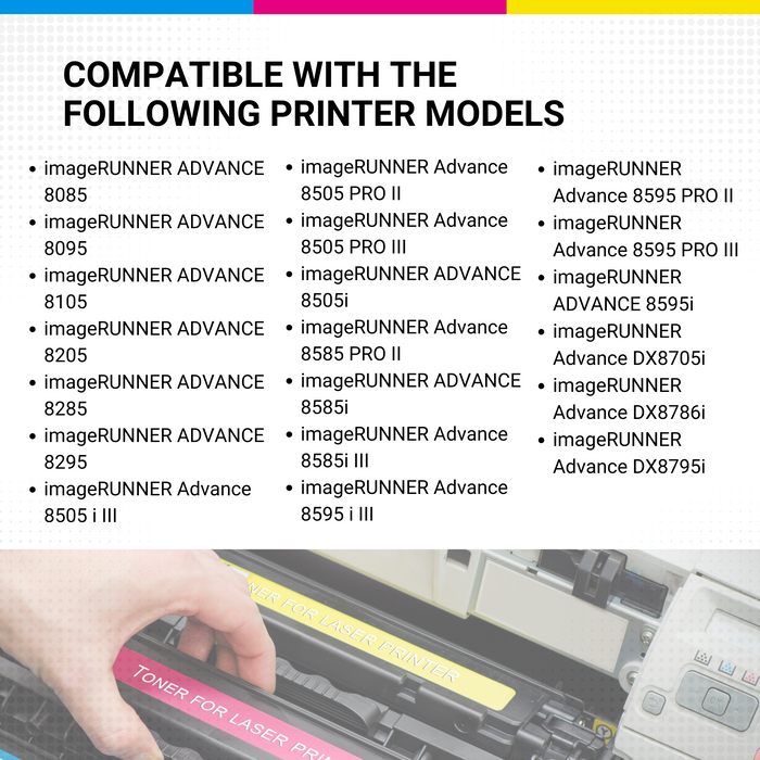 Canon 3764B003AA Imagerunner 8085 GPR37 High Yield Black Toner CANON