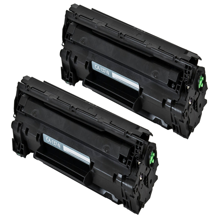 Compatible Canon CRG-137 (9435B001AA) Toner Cartridge, Black 2.4K Yield, 2 Cartridge Value Pack