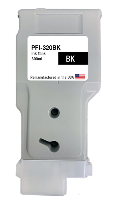 U.S. Remanufactured for Canon PFI-320BK 300ml Black Ink Cartridge