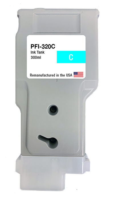 U.S. Remanufactured for Canon PFI-320C 300ml Cyan Ink Cartridge