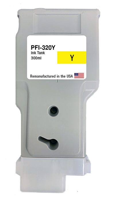 U.S. Remanufactured for Canon PFI-320Y 300ml Yellow Ink Cartridge