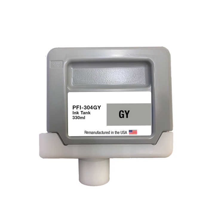 U.S. Remanufactured for Canon PFI-304GY 330ml Gray Ink Cartridge
