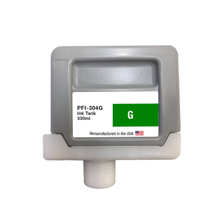 U.S. Remanufactured for Canon PFI-304G 330ml Green Ink Cartridge