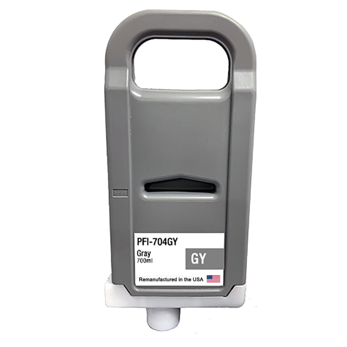 U.S. Remanufactured for Canon PFI-704GY 700ml Gray Ink Cartridge