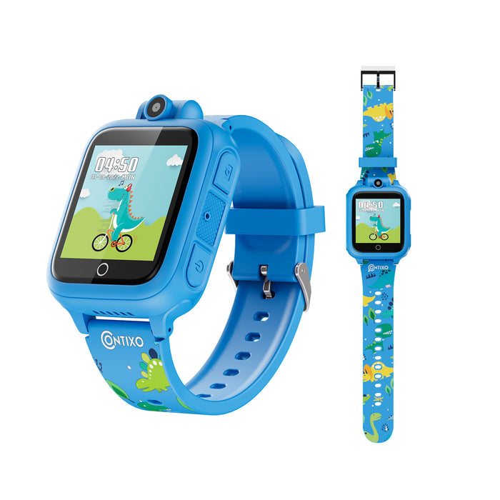 Contixo CNXKW1BLUE KW1 Smart Watch for Kids with Educational Games, HD Touch Screen, Camera, and MP3 Music Player, Blue