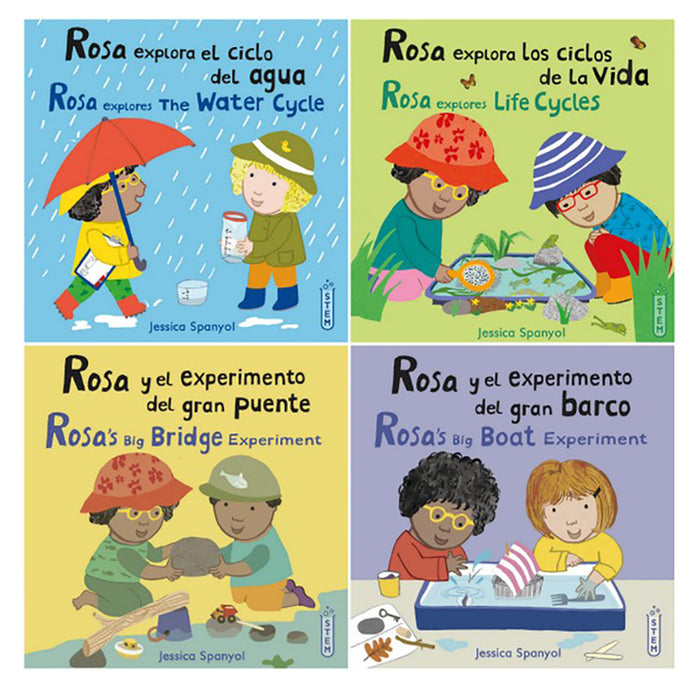 Child's Play Books CPY9781786289841 Rosa's Workshop Set 1 & 2 Bilingual Spanish/English 8-Book Set