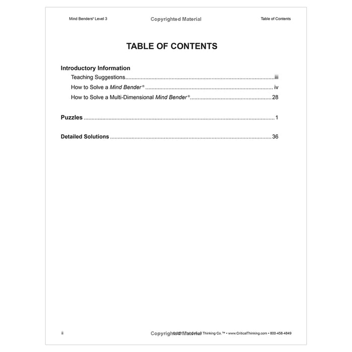 The Critical Thinking Co. CTB01333BBP Mind Benders Level 3, Grades 3-6
