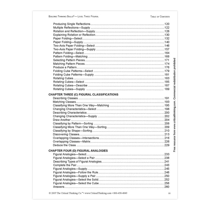 The Critical Thinking Co. CTB05243 Building Thinking Skills Book, Level 3, Grade 7-12+