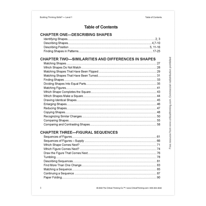 The Critical Thinking Co. CTB05245 Building Thinking Skills, Level 1, Grades 2-3