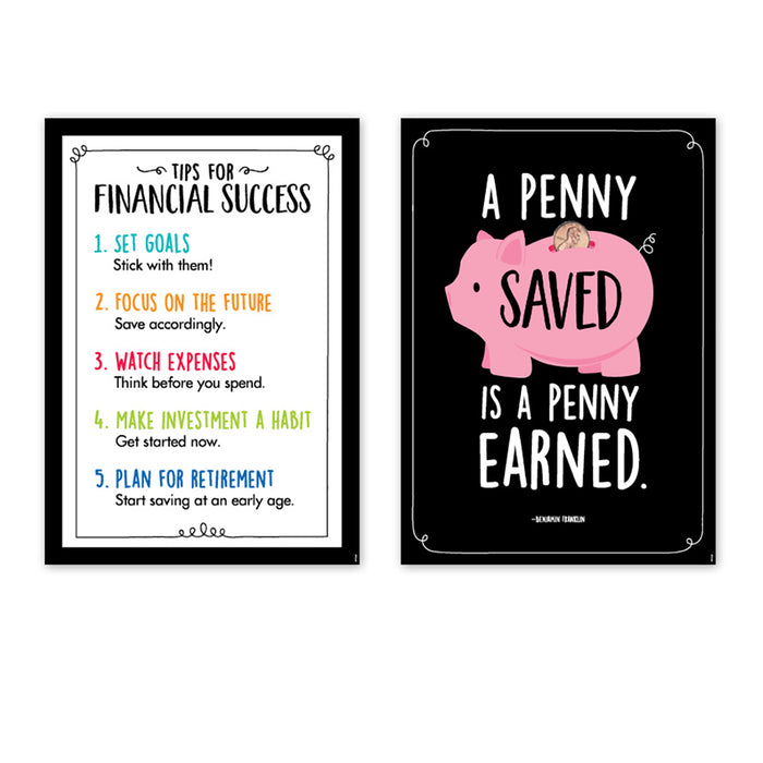 Creative Teaching Press CTP10609 Financial Literacy Inspire U&trade; 4-Poster Pack