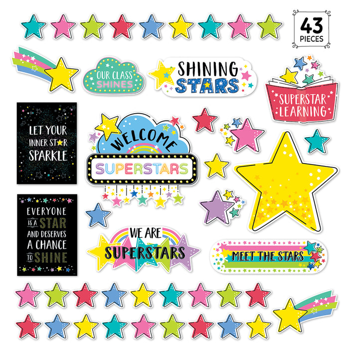 Creative Teaching Press CTP10918 Shine Bright Bulletin Board Set, 43 Pieces