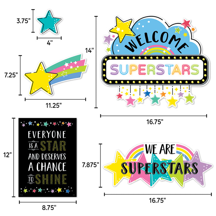 Creative Teaching Press CTP10918 Shine Bright Bulletin Board Set, 43 Pieces