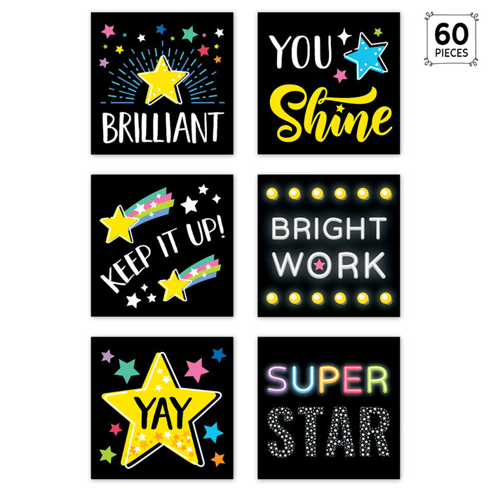 Creative Teaching Press CTP10948 Star Bright Reward Stickers, Pack of 60