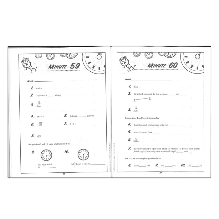 Creative Teaching Press CTP2585 Math Minutes Book, Grade 3
