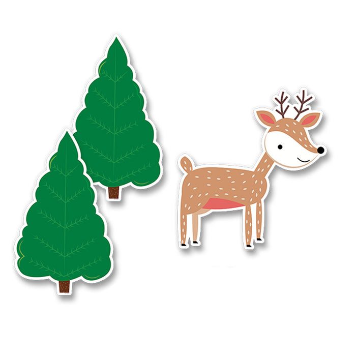 Creative Teaching Press CTP8689 Jumbo Woodland Friends Bulletin Board Set, 11 Pieces