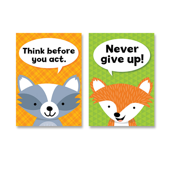 Creative Teaching Press CTP8697 Woodland Friends Character Traits Inspire U&trade; 5-Poster Pack