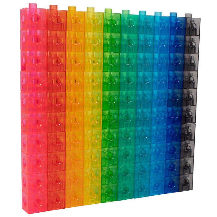 edxeducation CTU12024 Translucent Linking Cubes - Set of 100 - 0.8 Inch