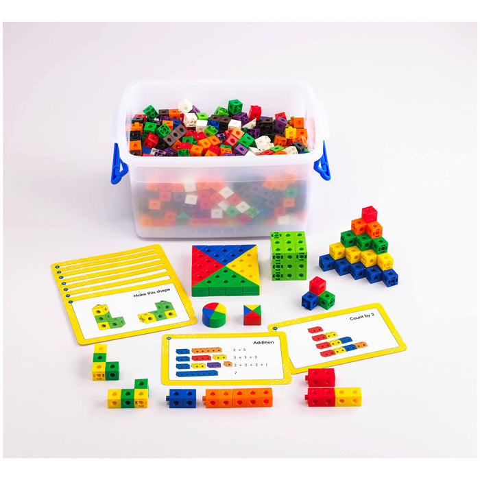 edxeducation CTU12134 Linking Cubes Classroom Set - 500 Construction Blocks in 10 Colors