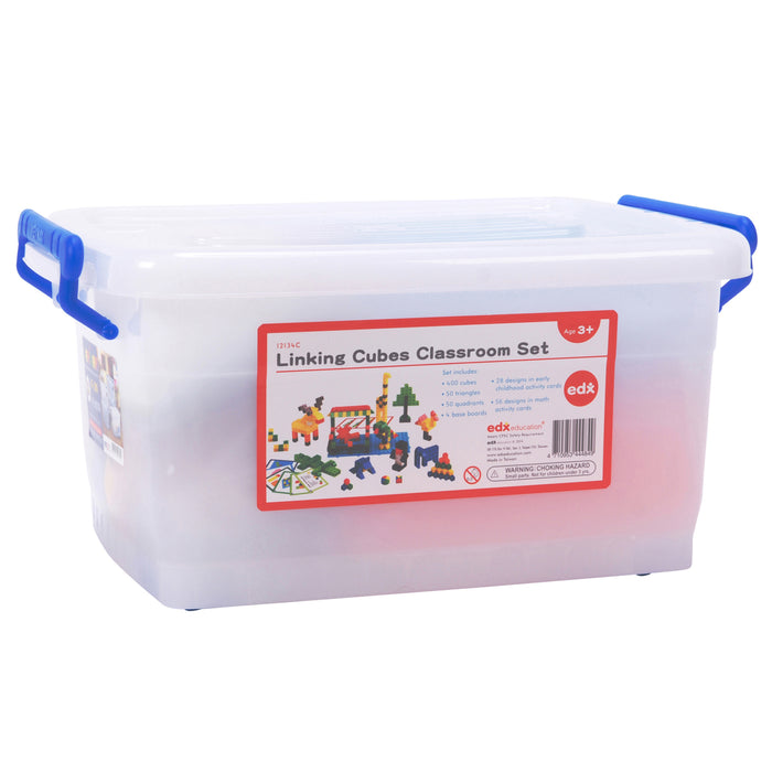 edxeducation CTU12134 Linking Cubes Classroom Set - 500 Construction Blocks in 10 Colors