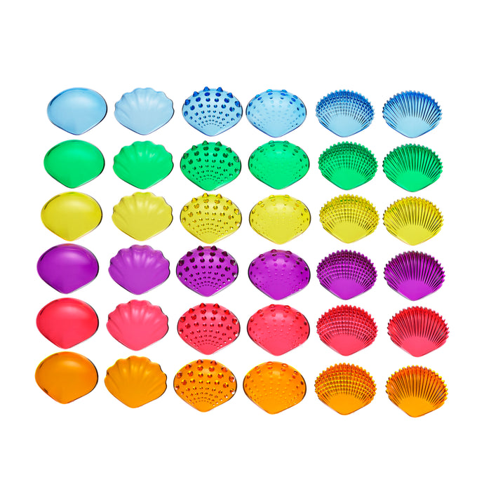 edxeducation CTU13841 Tactile Shells - Transparent - Mini Jar - Set of 72
