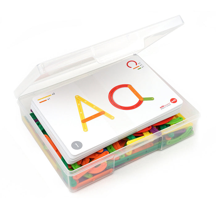 edxeducation CTU21368 GeoStix Letter Construction Set - 200 Connecting Sticks - 50 Activities