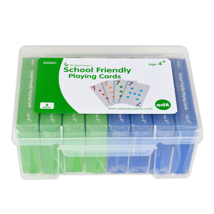 edxeducation CTU24536 School Friendly Playing Cards - Set of 8 decks