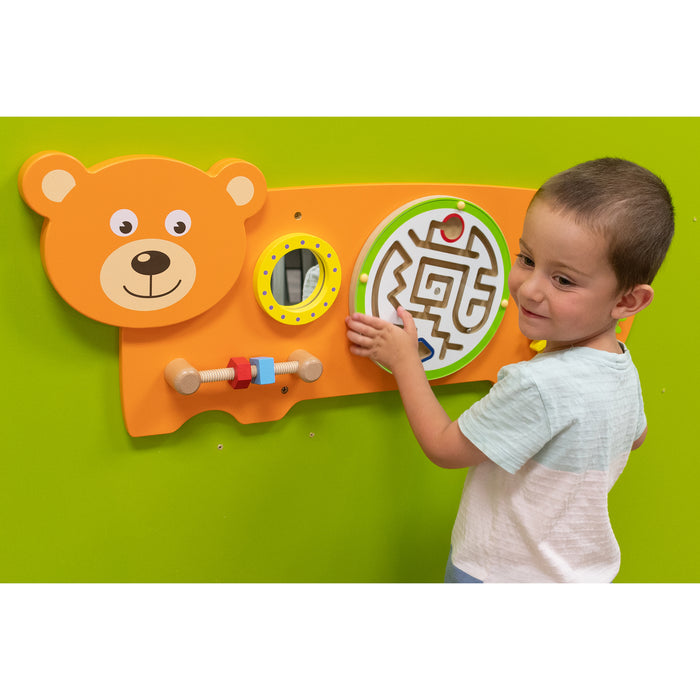 Learning Advantage CTU50471 Bear Activity Wall Panel - 18m+ - Toddler Activity Center