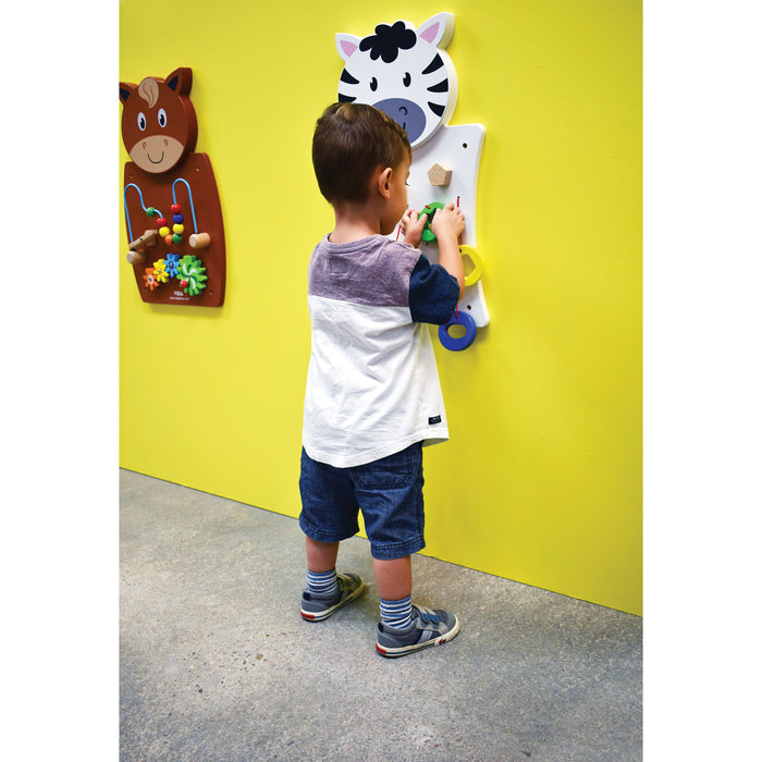 Learning Advantage CTU50681 Zebra Activity Wall Panel - Toddler Activity Center