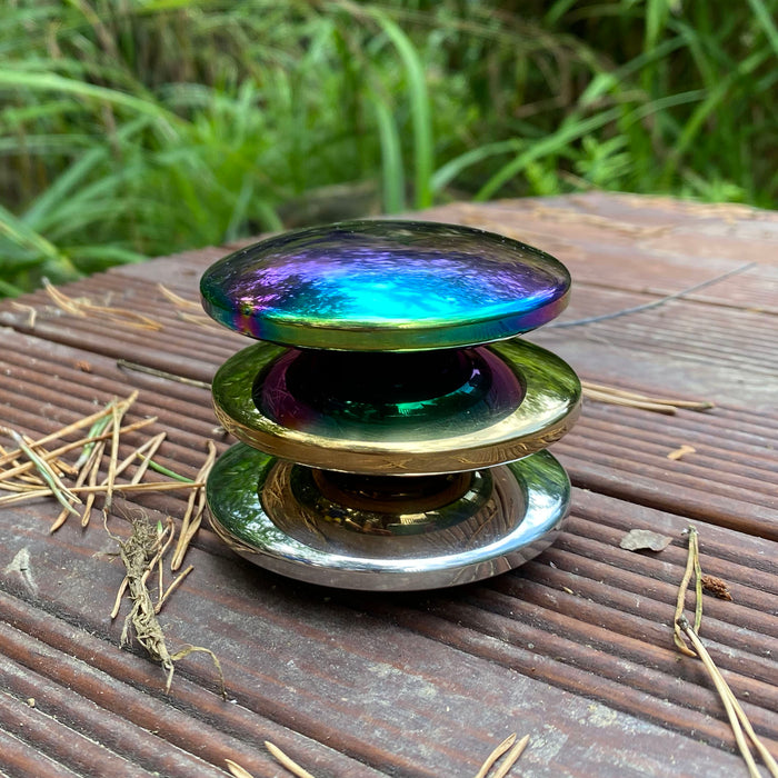 TickiT CTU72257 Sensory Reflective Sound Buttons - Set of 3 - Mirrored Discs for Babies and Toddlers - Sensory Stacking Toy