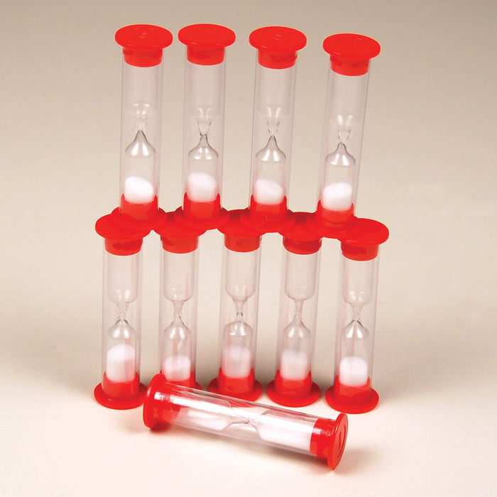 Learning Advantage CTU7656 Sand Timers - 1 Minute - Set of 10