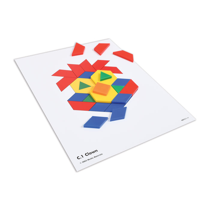 Learning Advantage CTU8837 Pattern Block Activity Cards - Set of 20