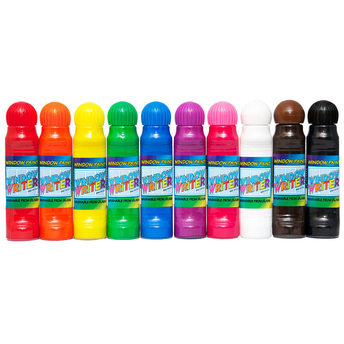 Crafty Dab CV-75556 Window Writers Paint, 10 Colors, 48 ml each