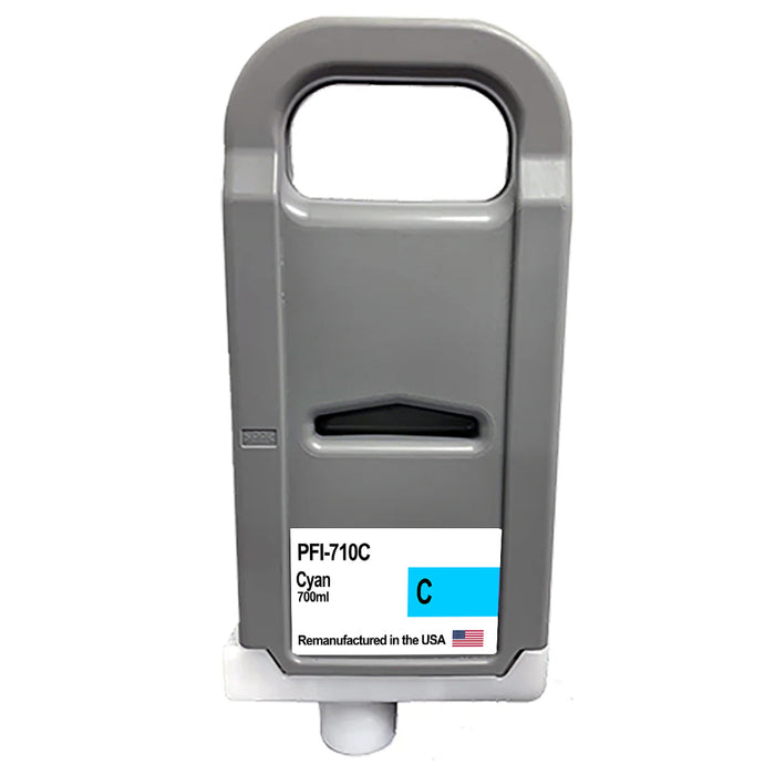 U.S. Remanufactured for Canon PFI-710C 700ml Cyan Ink Cartridge