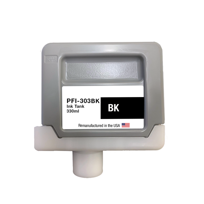 U.S. Remanufactured for Canon PFI-303BK 330ml Black Ink Cartridge