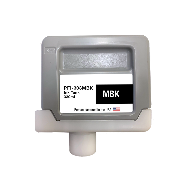 U.S. Remanufactured for Canon PFI-303MBK 330ml Matte Black Ink Cartridge