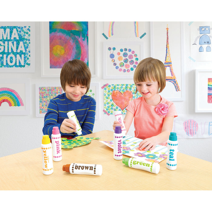 Do-A-Dot Art! DAD103 Washable Brilliant Dot Markers, 6 Colors