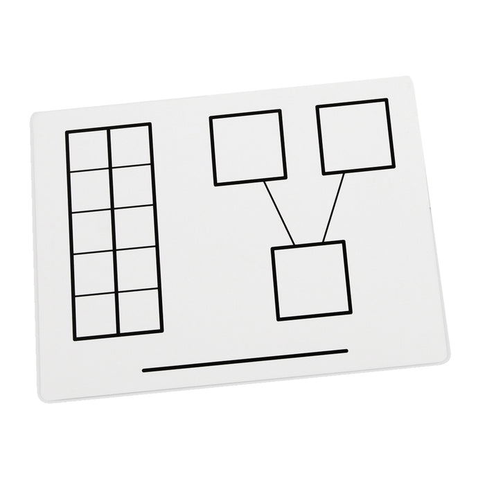 Didax DD-211441 Write-On/Wipe-Off Ten-Frame Mats, Set of 10