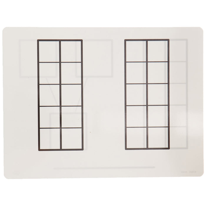 Didax DD-211441 Write-On/Wipe-Off Ten-Frame Mats, Set of 10